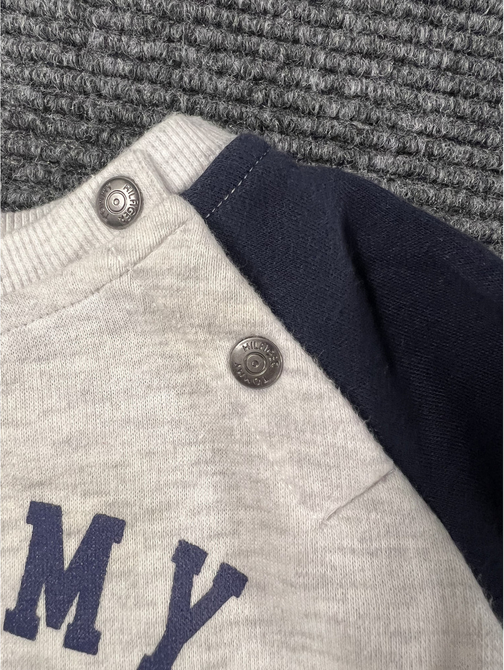 Tommy Hilfiger Baby Boys Grey Crew Neck Sweatshirt and Jogger Set, 3-6 Months - Picture 7 of 12